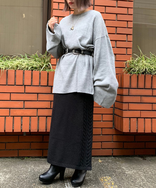 apres jour mignon（アプレジュールミニョン）の「ボックス袖ビッグニット【ZOZOTOWN限定アイテム】（ニット/セーター・レディース・ライトブラウン/モカ/ライトベージュ/杢グレー・フリー）」の19枚目の写真