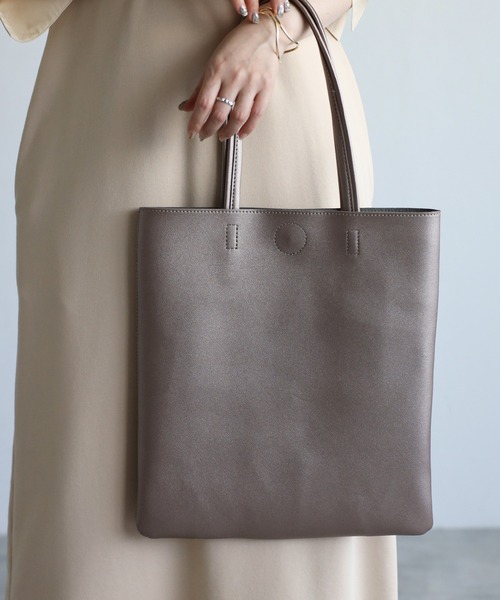 POUTOJOURU(ポートジュール)の「【ポートジュール】 【レザー】縦型 トートバッグ A4対応(トートバッグ・レディース・ブラウン/ピンク/ブラック/ゴールド×ブラウン/アクア/エメラルド/オレンジ・FREE)」の7枚目の写真