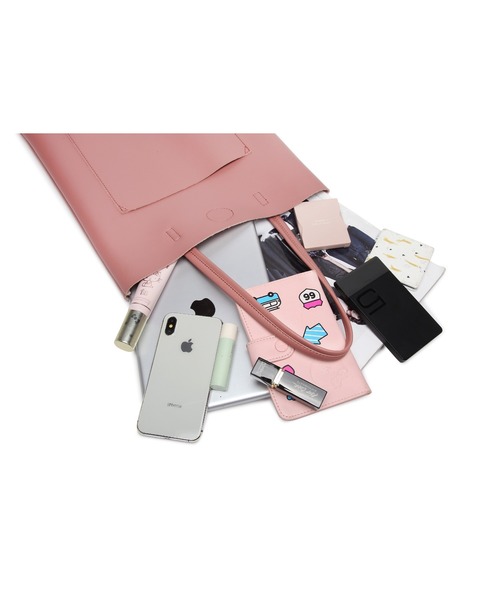 POUTOJOURU(ポートジュール)の「【ポートジュール】 【レザー】縦型 トートバッグ A4対応(トートバッグ・レディース・ブラウン/ピンク/ブラック/ゴールド×ブラウン/アクア/エメラルド/オレンジ・FREE)」の13枚目の写真