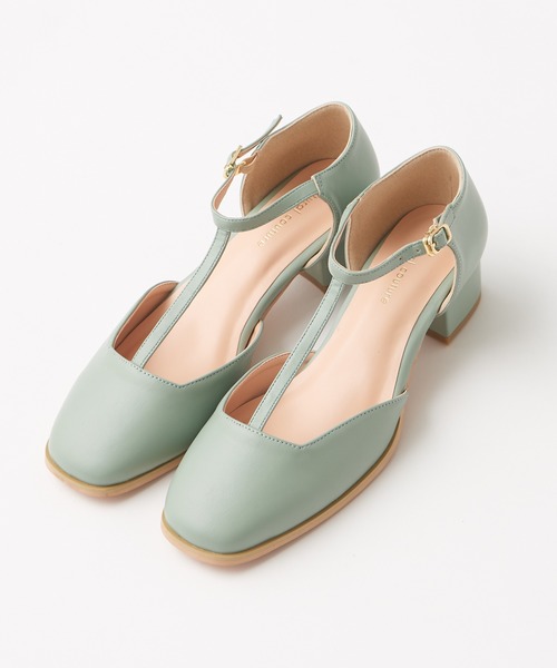 natural couture(ナチュラルクチュール)の「Tストラップパンプス(パンプス・レディース・ベージュ/シルバー/アイボリー/ミント/ブラック・M/L)」の5枚目の写真