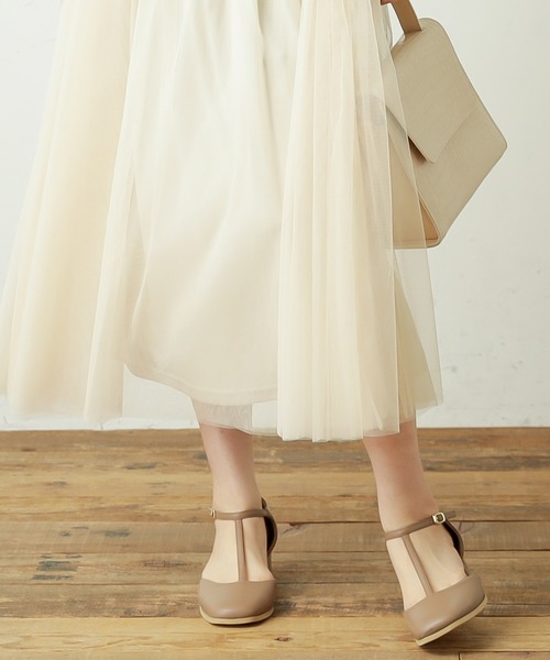 natural couture(ナチュラルクチュール)の「Tストラップパンプス(パンプス・レディース・ベージュ/シルバー/アイボリー/ミント/ブラック・M/L)」の9枚目の写真