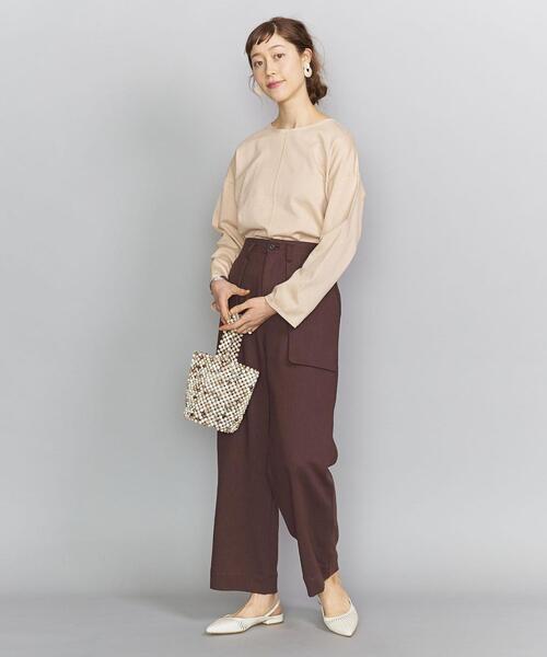 BEAUTY&YOUTH UNITED ARROWS(ビューティーアンドユースユナイテッドアローズ)の「BY ツイルベイカーワイドパンツ ◆(その他パンツ・レディース・ピンク/ダークブラウン・MEDIUM/SMALL)」の2枚目の写真