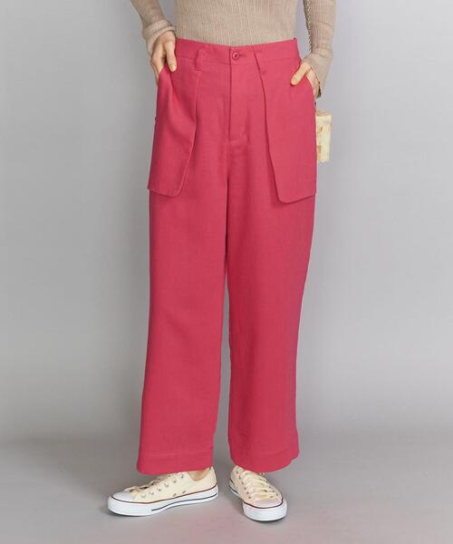 BEAUTY&YOUTH UNITED ARROWS(ビューティーアンドユースユナイテッドアローズ)の「BY ツイルベイカーワイドパンツ ◆(その他パンツ・レディース・ピンク/ダークブラウン・MEDIUM/SMALL)」の1枚目の写真