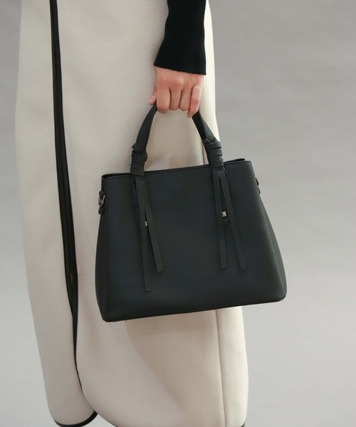 Edit Sheen（エディットシーン）の「【High-Line】ハンドルロングストラップスクエアバッグ（ハンドバッグ・レディース・キャメル/ブラック/オフホワイト/ベージュ・FREE）」の20枚目の写真