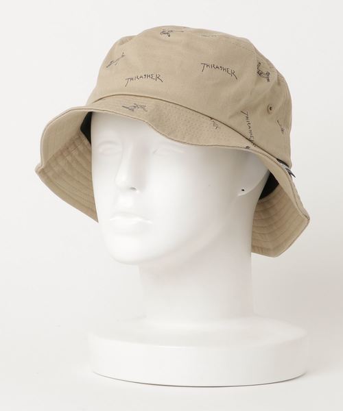 THRASHER（スラッシャー）の「スラッシャー　バケットハット　19TH-H03（ハット・メンズ・カーキ/ブラウン/ネイビー/ベージュ/ブラック・FREE）」の3枚目の写真