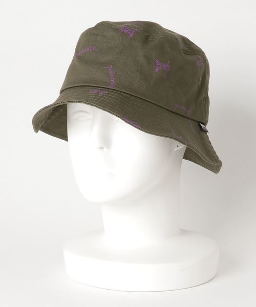 THRASHER（スラッシャー）の「スラッシャー　バケットハット　19TH-H03（ハット・メンズ・カーキ/ブラウン/ネイビー/ベージュ/ブラック・FREE）」の4枚目の写真