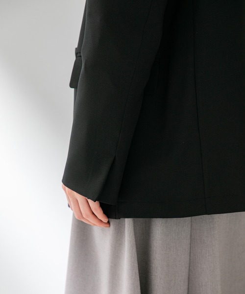 STUDIOUS（ステュディオス）の「【STUDIOUS】　ハイストレッチダブルブレストジャケット（テーラードジャケット・レディース・ブラック/ブラウン・1/2）」の11枚目の写真