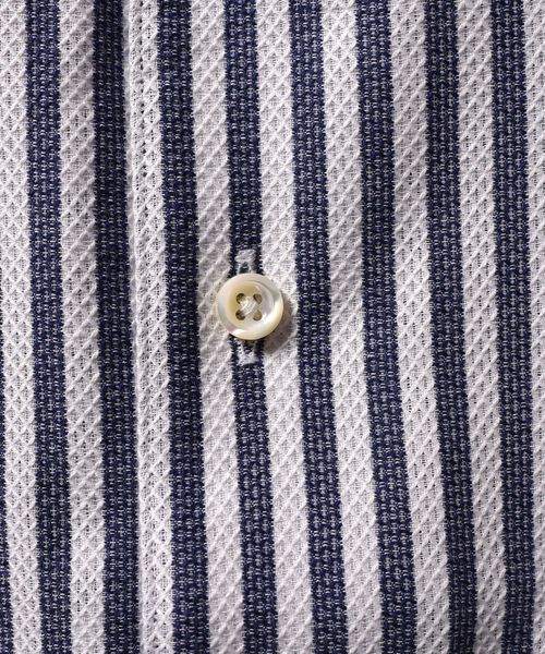 SHIPS（シップス）の「SD: アイス コットン カラミ ワンピースカラー ネイビー シャツ（シャツ/ブラウス・メンズ・ネイビー・40/38/39/41/42/37）」の3枚目の写真