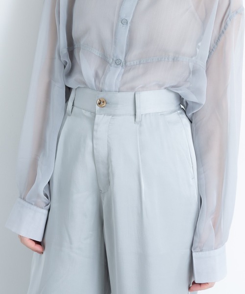 VANNIE U（ヴァニーユー）の「ツヤてろサテンパンツ（その他パンツ・レディース・ベージュ/アイボリー/ミント・FREE）」の22枚目の写真