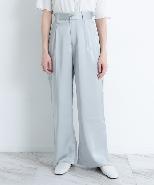 VANNIE U（ヴァニーユー）の「ツヤてろサテンパンツ（その他パンツ・レディース・ベージュ/アイボリー/ミント・FREE）」の20枚目の写真