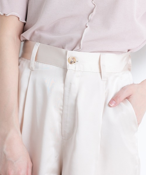 VANNIE U（ヴァニーユー）の「ツヤてろサテンパンツ（その他パンツ・レディース・ベージュ/アイボリー/ミント・FREE）」の10枚目の写真