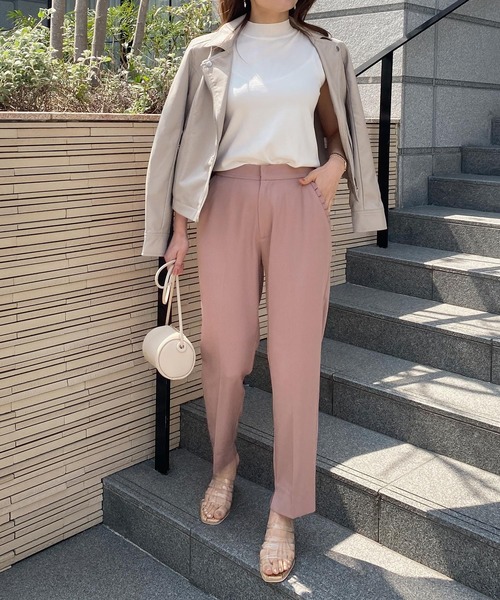 KOBE LETTUCE（コウベレタス）の「ポケットフリル付き2wayセンタープレステーパードパンツ【セットアップOK】（その他パンツ・レディース・ベージュ/ブルー/ピンク/ネイビー/ミント・XS/S/S/M）」の16枚目の写真