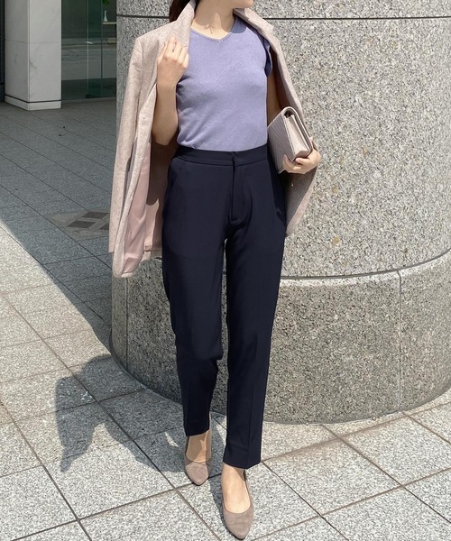 KOBE LETTUCE（コウベレタス）の「ポケットフリル付き2wayセンタープレステーパードパンツ【セットアップOK】（その他パンツ・レディース・ベージュ/ブルー/ピンク/ネイビー/ミント・XS/S/S/M）」の18枚目の写真