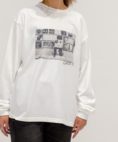 ottilie(オティーリエ)の「フォトロンT(Tシャツ/カットソー・レディース・ベージュ/オフホワイト/サックスブルー・FREE)」の4枚目の写真