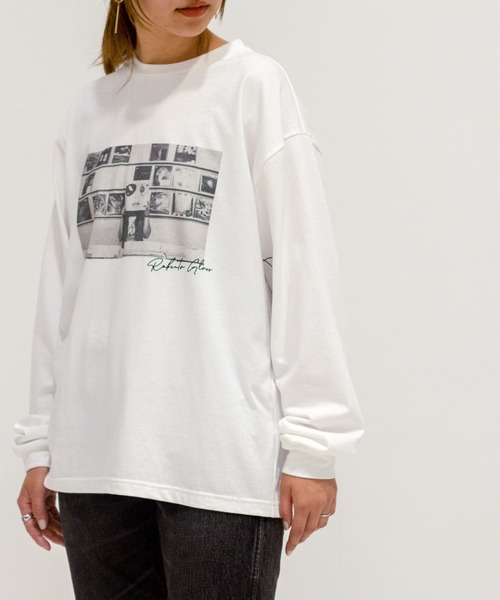 ottilie(オティーリエ)の「フォトロンT(Tシャツ/カットソー・レディース・ベージュ/オフホワイト/サックスブルー・FREE)」の6枚目の写真