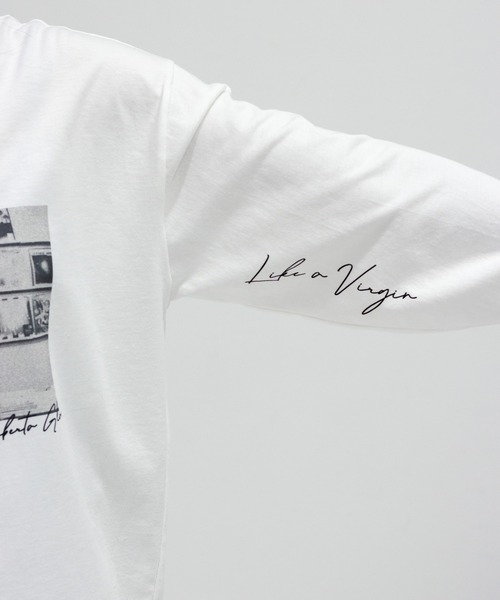 ottilie(オティーリエ)の「フォトロンT(Tシャツ/カットソー・レディース・ベージュ/オフホワイト/サックスブルー・FREE)」の14枚目の写真
