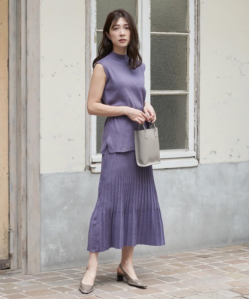 KOBE LETTUCE（コウベレタス）の「巾着付きスクエアショルダーミニバッグ（ショルダーバッグ・レディース・パープル/グレイッシュベージュ/ブラウン/ブラック/オリーブ・FREE）」の13枚目の写真