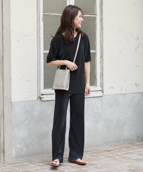 KOBE LETTUCE（コウベレタス）の「巾着付きスクエアショルダーミニバッグ（ショルダーバッグ・レディース・パープル/グレイッシュベージュ/ブラウン/ブラック/オリーブ・FREE）」の12枚目の写真