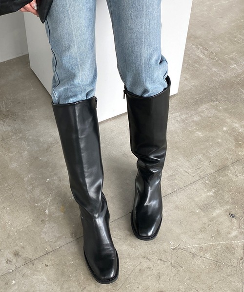 chuclla（チュクラ）の「【chuclla】【2020/AW】BASIC LONG-BOOTS chs87（ブーツ・レディース・ブラック・36/37/38/39/40）」の6枚目の写真