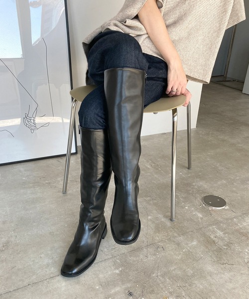 chuclla（チュクラ）の「【chuclla】【2020/AW】BASIC LONG-BOOTS chs87（ブーツ・レディース・ブラック・36/37/38/39/40）」の3枚目の写真