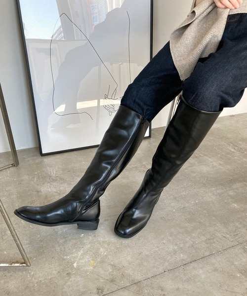 chuclla（チュクラ）の「【chuclla】【2020/AW】BASIC LONG-BOOTS chs87（ブーツ・レディース・ブラック・36/37/38/39/40）」の4枚目の写真