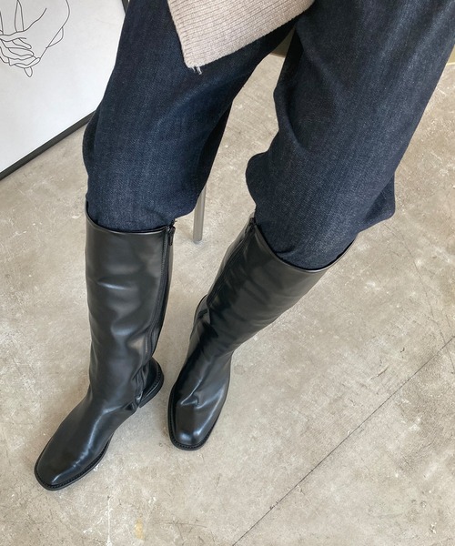 chuclla（チュクラ）の「【chuclla】【2020/AW】BASIC LONG-BOOTS chs87（ブーツ・レディース・ブラック・36/37/38/39/40）」の5枚目の写真