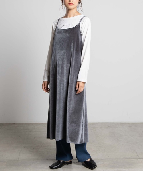 WEGO(ウィゴー)の「WEGO/【2点セット】キャミワンピースセット(ワンピース・レディース・パープル/グレー/ブラック/ダークグレー/ブラウン・FREE)」の1枚目の写真