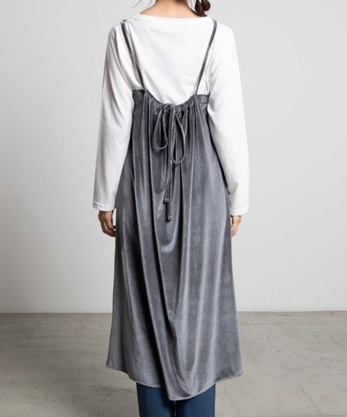 WEGO(ウィゴー)の「WEGO/【2点セット】キャミワンピースセット(ワンピース・レディース・パープル/グレー/ブラック/ダークグレー/ブラウン・FREE)」の14枚目の写真