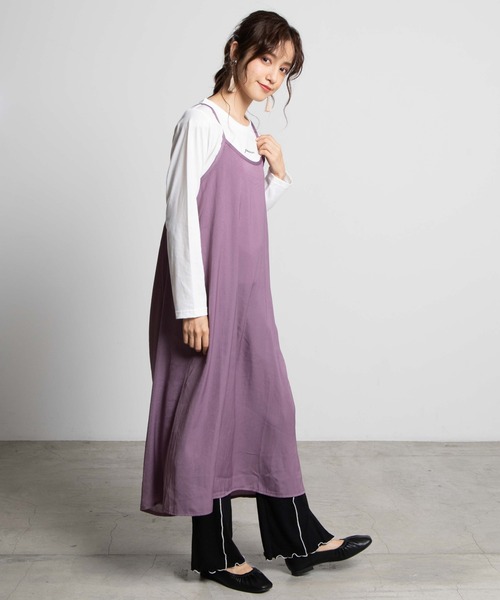 WEGO(ウィゴー)の「WEGO/【2点セット】キャミワンピースセット(ワンピース・レディース・パープル/グレー/ブラック/ダークグレー/ブラウン・FREE)」の17枚目の写真