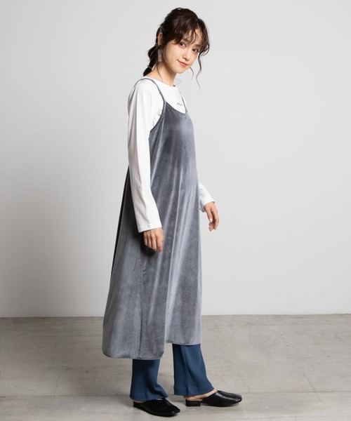 WEGO(ウィゴー)の「WEGO/【2点セット】キャミワンピースセット(ワンピース・レディース・パープル/グレー/ブラック/ダークグレー/ブラウン・FREE)」の15枚目の写真