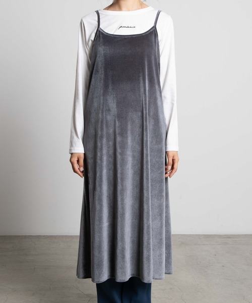 WEGO(ウィゴー)の「WEGO/【2点セット】キャミワンピースセット(ワンピース・レディース・パープル/グレー/ブラック/ダークグレー/ブラウン・FREE)」の20枚目の写真