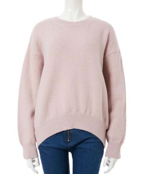 fifth（フィフス）の「クルーネックハイゲージバックロングニット（ニット/セーター・レディース・ピンク/ホワイト・MEDIUM）」の5枚目の写真