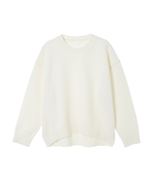 fifth（フィフス）の「クルーネックハイゲージバックロングニット（ニット/セーター・レディース・ピンク/ホワイト・MEDIUM）」の4枚目の写真