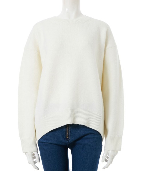 fifth（フィフス）の「クルーネックハイゲージバックロングニット（ニット/セーター・レディース・ピンク/ホワイト・MEDIUM）」の11枚目の写真