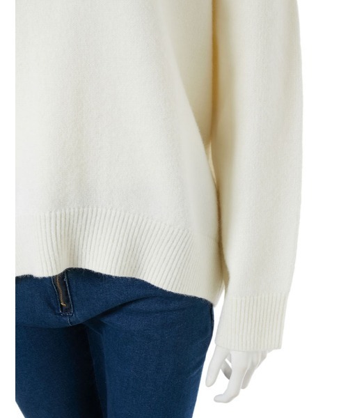 fifth（フィフス）の「クルーネックハイゲージバックロングニット（ニット/セーター・レディース・ピンク/ホワイト・MEDIUM）」の10枚目の写真