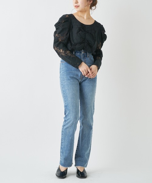 Chico（チコ）の「レースパワショル2wayブラウス（シャツ/ブラウス・レディース・ミント/グレー/アイボリー/ブラック・FREE）」の11枚目の写真