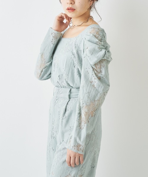 Chico（チコ）の「レースパワショル2wayブラウス（シャツ/ブラウス・レディース・ミント/グレー/アイボリー/ブラック・FREE）」の22枚目の写真