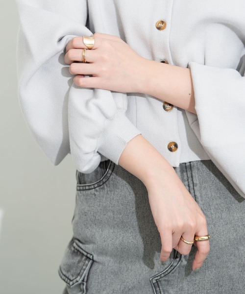 Aunt Marie's(アントマリーズ)の「ウエストタックショートカーディガン / AUNT MARIE'S(カーディガン/ボレロ・レディース・アイボリー/ブラック/グレー・FREE)」の19枚目の写真