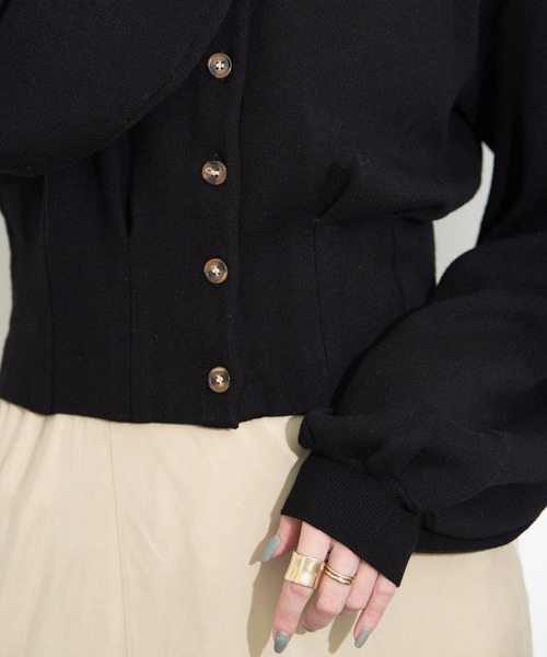 Aunt Marie's(アントマリーズ)の「ウエストタックショートカーディガン / AUNT MARIE'S(カーディガン/ボレロ・レディース・アイボリー/ブラック/グレー・FREE)」の21枚目の写真