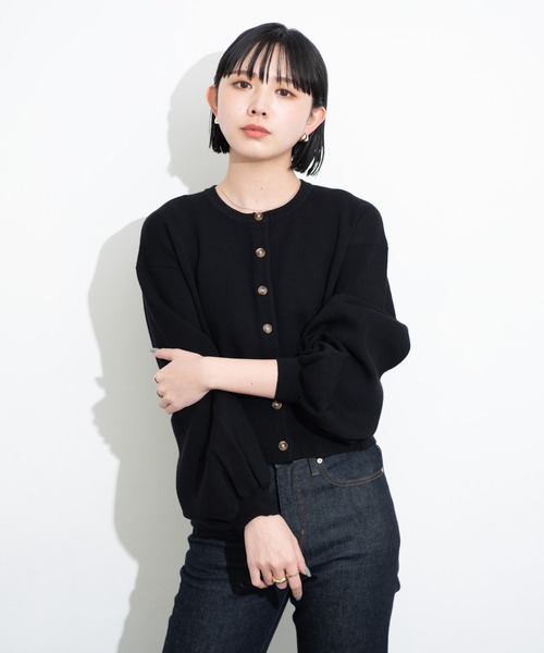 Aunt Marie's(アントマリーズ)の「ウエストタックショートカーディガン / AUNT MARIE'S(カーディガン/ボレロ・レディース・アイボリー/ブラック/グレー・FREE)」の22枚目の写真