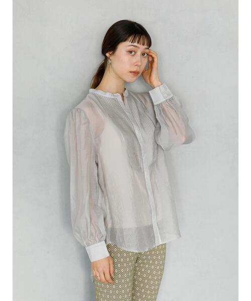 koe（コエ）の「バックスリットピンタックシアーシャツ〇（シャツ/ブラウス・レディース・ラベンダー/ミント/オレンジ・FREE）」の5枚目の写真