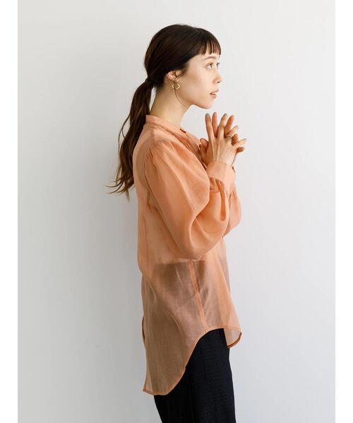 koe（コエ）の「バックスリットピンタックシアーシャツ〇（シャツ/ブラウス・レディース・ラベンダー/ミント/オレンジ・FREE）」の7枚目の写真