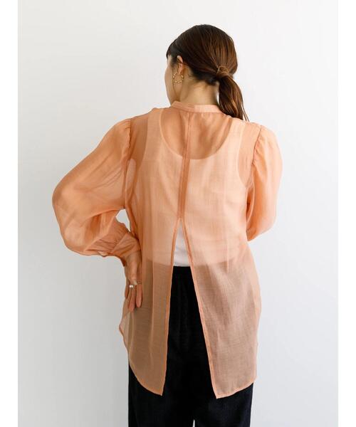 koe（コエ）の「バックスリットピンタックシアーシャツ〇（シャツ/ブラウス・レディース・ラベンダー/ミント/オレンジ・FREE）」の10枚目の写真