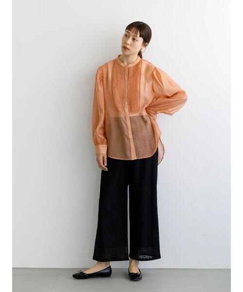 koe（コエ）の「バックスリットピンタックシアーシャツ〇（シャツ/ブラウス・レディース・ラベンダー/ミント/オレンジ・FREE）」の16枚目の写真