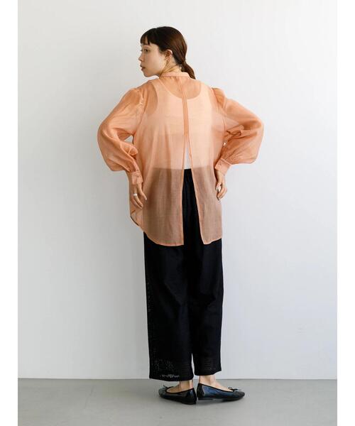 koe（コエ）の「バックスリットピンタックシアーシャツ〇（シャツ/ブラウス・レディース・ラベンダー/ミント/オレンジ・FREE）」の17枚目の写真