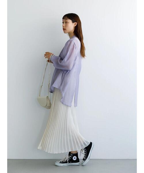 koe（コエ）の「バックスリットピンタックシアーシャツ〇（シャツ/ブラウス・レディース・ラベンダー/ミント/オレンジ・FREE）」の19枚目の写真