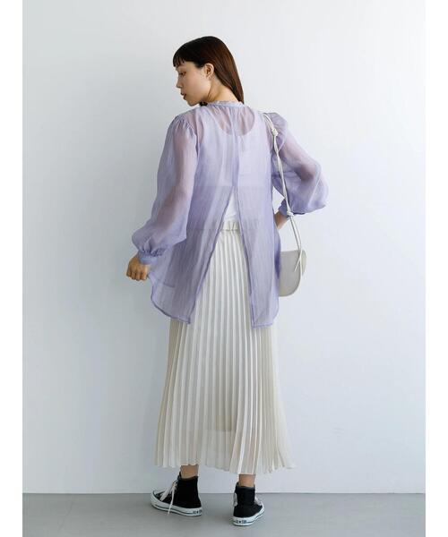 koe（コエ）の「バックスリットピンタックシアーシャツ〇（シャツ/ブラウス・レディース・ラベンダー/ミント/オレンジ・FREE）」の20枚目の写真