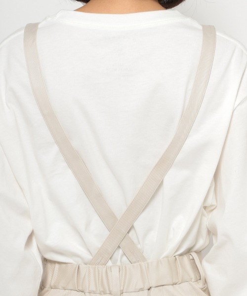 GLOBAL WORK（グローバルワーク）の「サス付きタックワイドテーパー/932167（その他パンツ・レディース・オフホワイト/ダークグレー/グリーン系その他3/ベージュ・MEDIUM/SMALL/LARGE）」の12枚目の写真