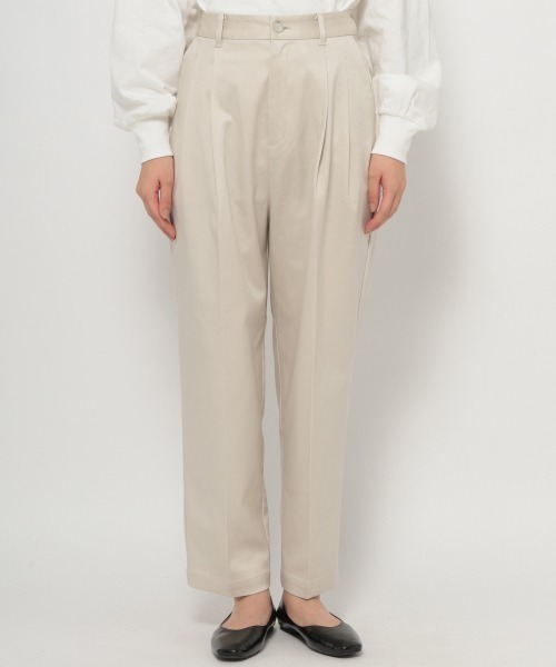 GLOBAL WORK（グローバルワーク）の「サス付きタックワイドテーパー/932167（その他パンツ・レディース・オフホワイト/ダークグレー/グリーン系その他3/ベージュ・MEDIUM/SMALL/LARGE）」の14枚目の写真