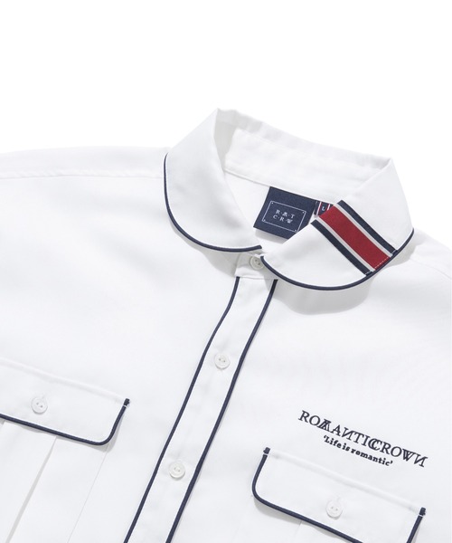 ROMANTIC CROWN(ロマンティッククラウン)の「【ROMANTIC CROWN】ROUND COLLAR PIPING SHIRT / ロマンティッククラウン ラウンド カラー パイピング シャツ(シャツ/ブラウス・メンズ・ホワイト/ベージュ/ネイビー・SMALL/MEDIUM/LARGE/X-LARGE)」の11枚目の写真